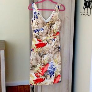 Tommy Bahama silk floral dress.